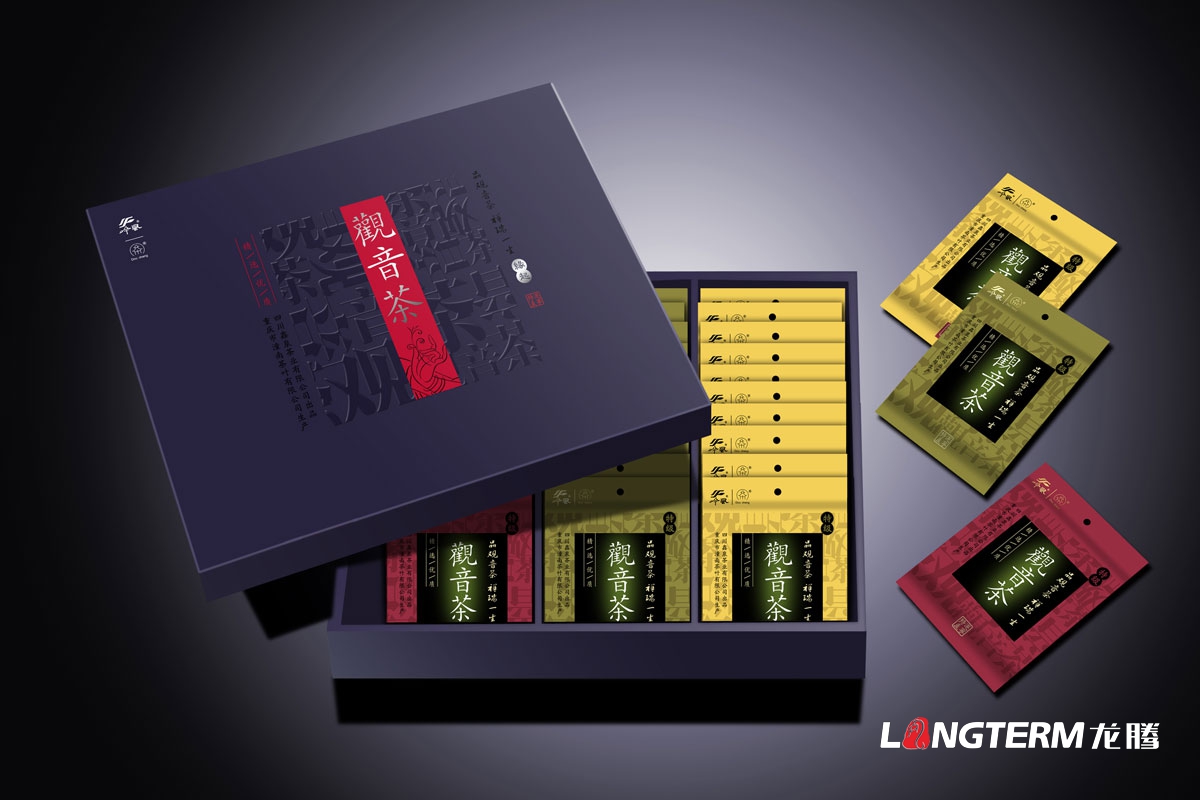觀音茶禮盒包裝設計|禪茶精品手工禮盒包裝設計|茶葉公司產品包裝內袋設計