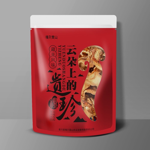 食品包裝設計-云朵上的遺珍藏羌風味菌類包裝設計|山珍菌類干貨藏族羌族理縣金川阿壩理縣特色產品包裝設計
