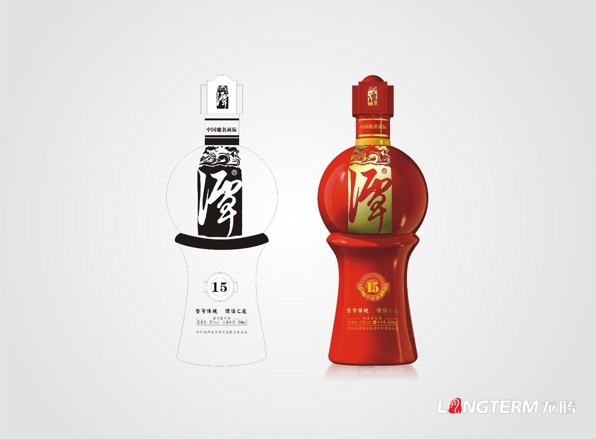 醬香潭酒包裝設計|成都果酒紅酒白酒廠酒瓶瓶型酒盒包裝酒標瓶蓋設計