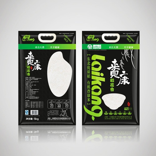 食品包裝設計-賚康大米產品包裝設計|五谷雜糧大米小米稻花香粥米貢米農副產品土特產包裝禮盒設計效果圖