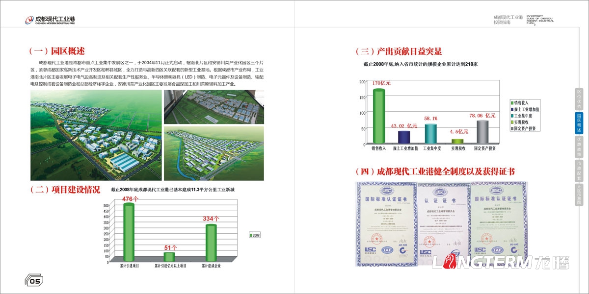 成都現代工業港招商手冊設計|工業園區招商引資投資宣傳畫冊設計|技術產業化園區招商宣傳冊設計