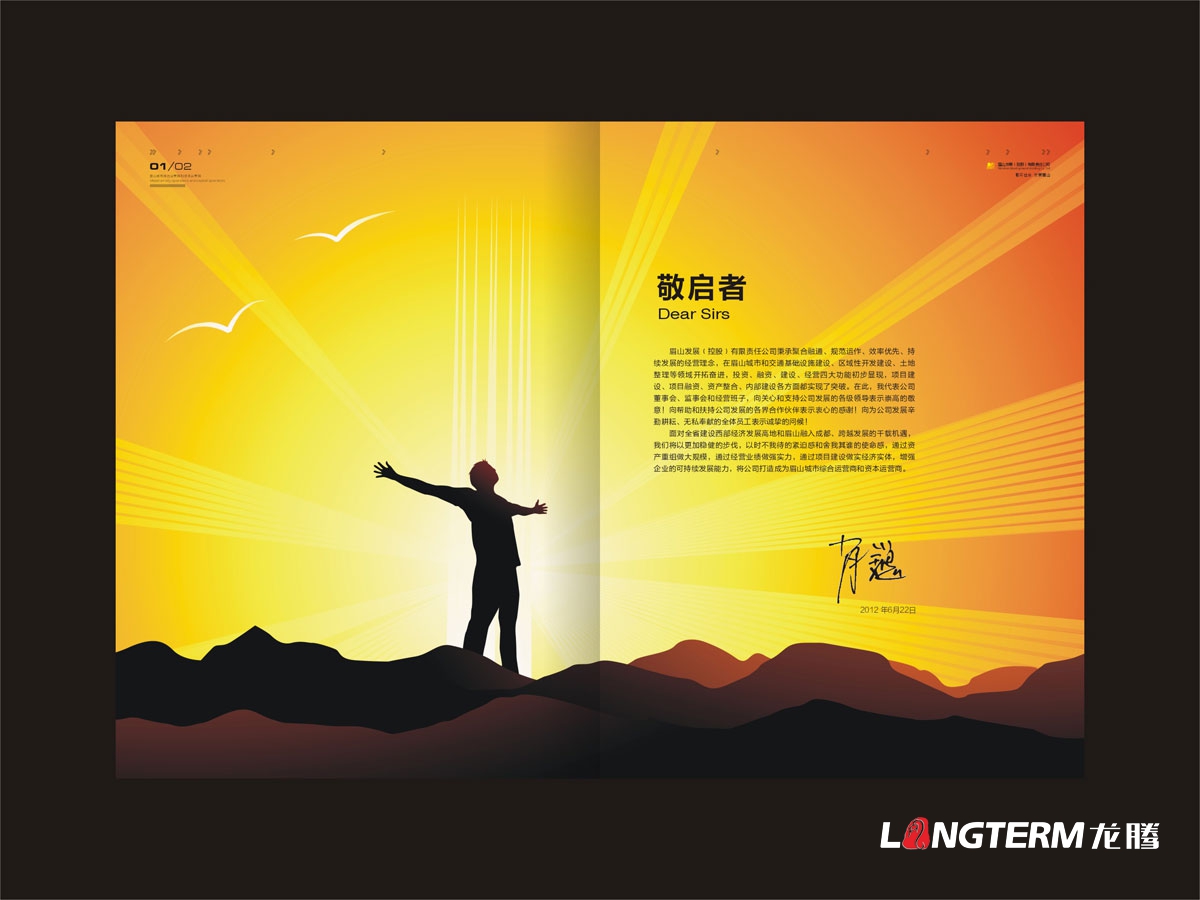 眉山控股公司畫冊設計|發展控股科技國有獨資產業投資公司形象宣傳冊設計