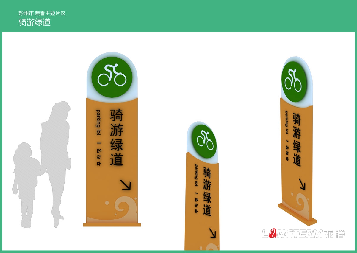 彭州蔬香大道導視系統設計|主題片區指示牌景點介紹牌路標牌導覽圖導視系統設計效果圖