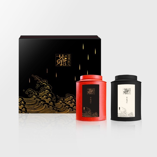 飲品包裝設計-心一茶園茶葉包裝設計|黑茶紅茶綠茶產品包裝設計效果圖|茶葉精裝禮盒手提袋設計|抽拉式天地蓋立拉式