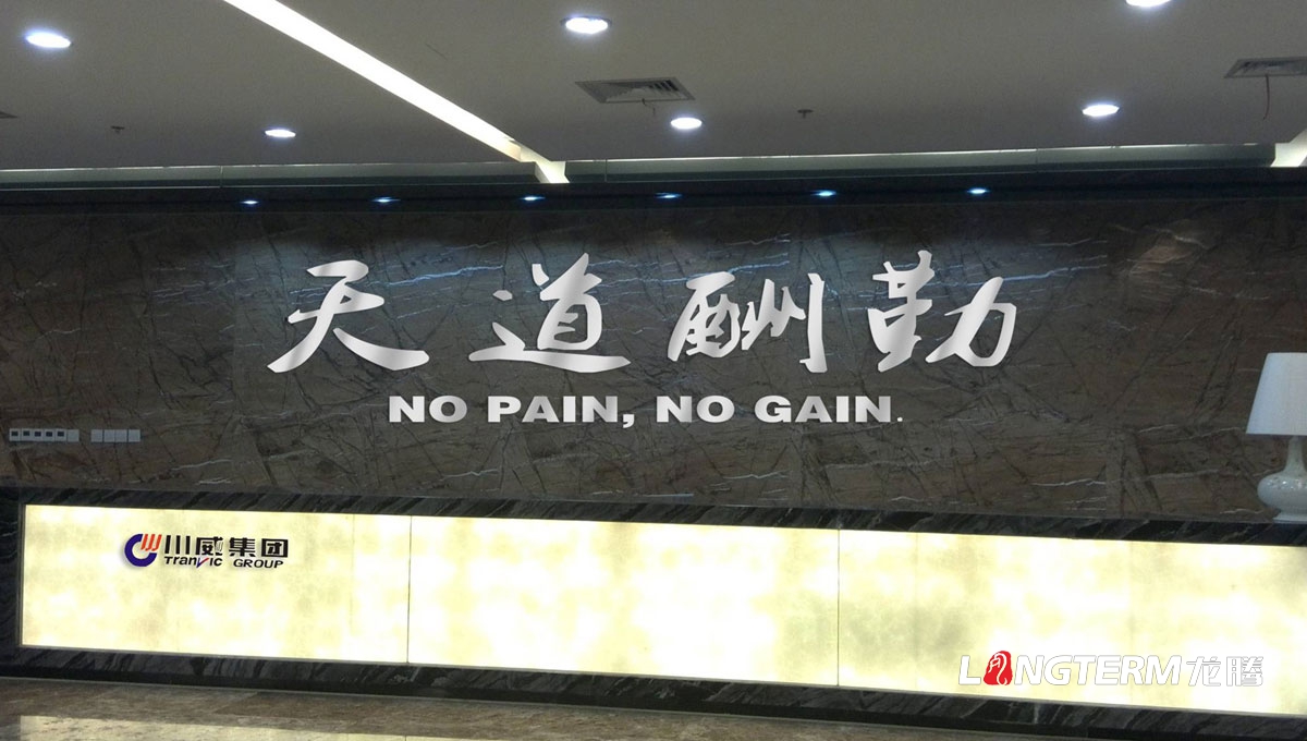 成都公司前臺LOGO墻設計|四川成都企業形象墻文化墻設計制作安裝公司一條龍服務一站式完成