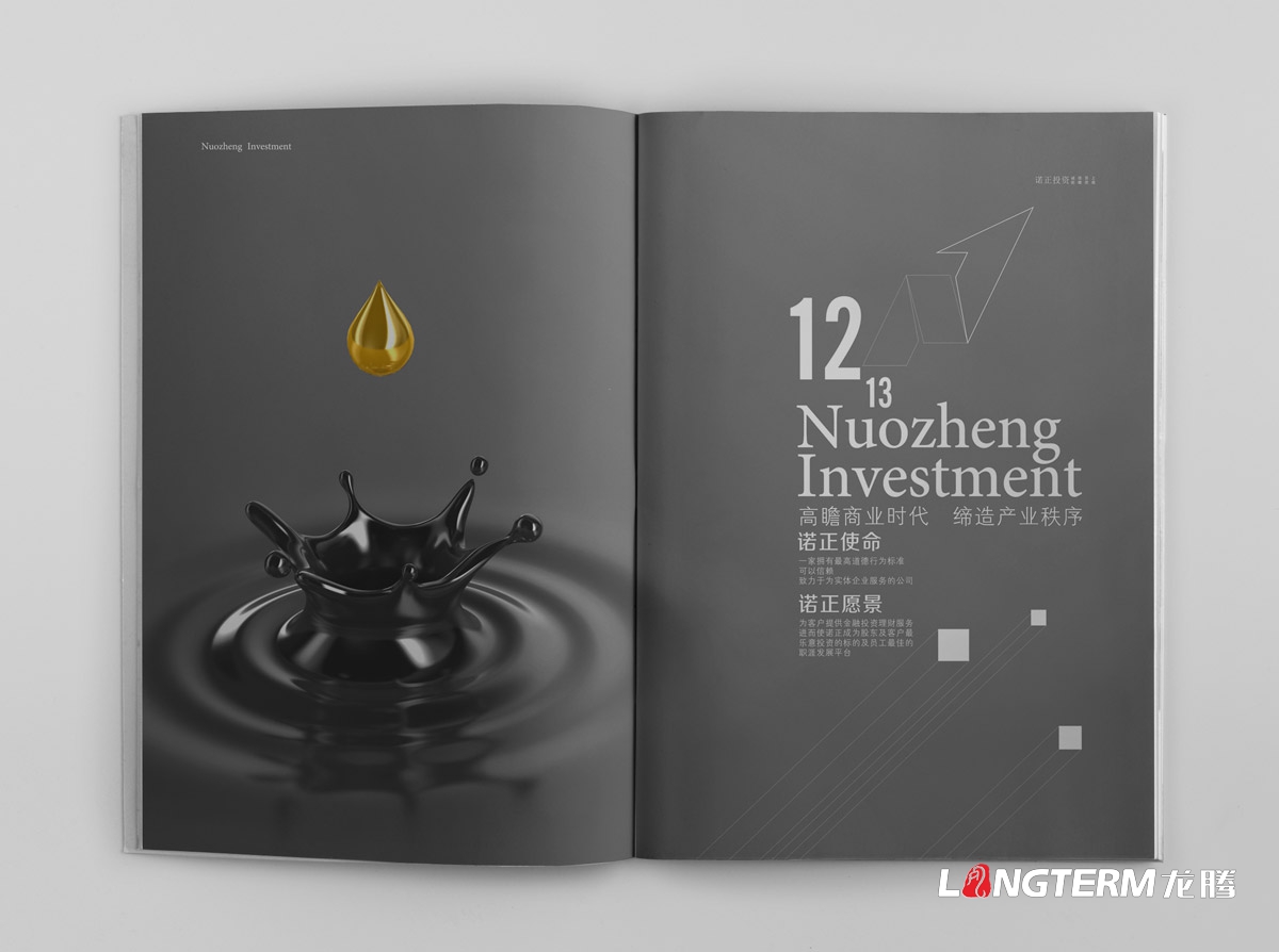 四川投資管理公司形象宣傳冊設計效果圖|投資管理企業品牌畫冊設計印刷制作