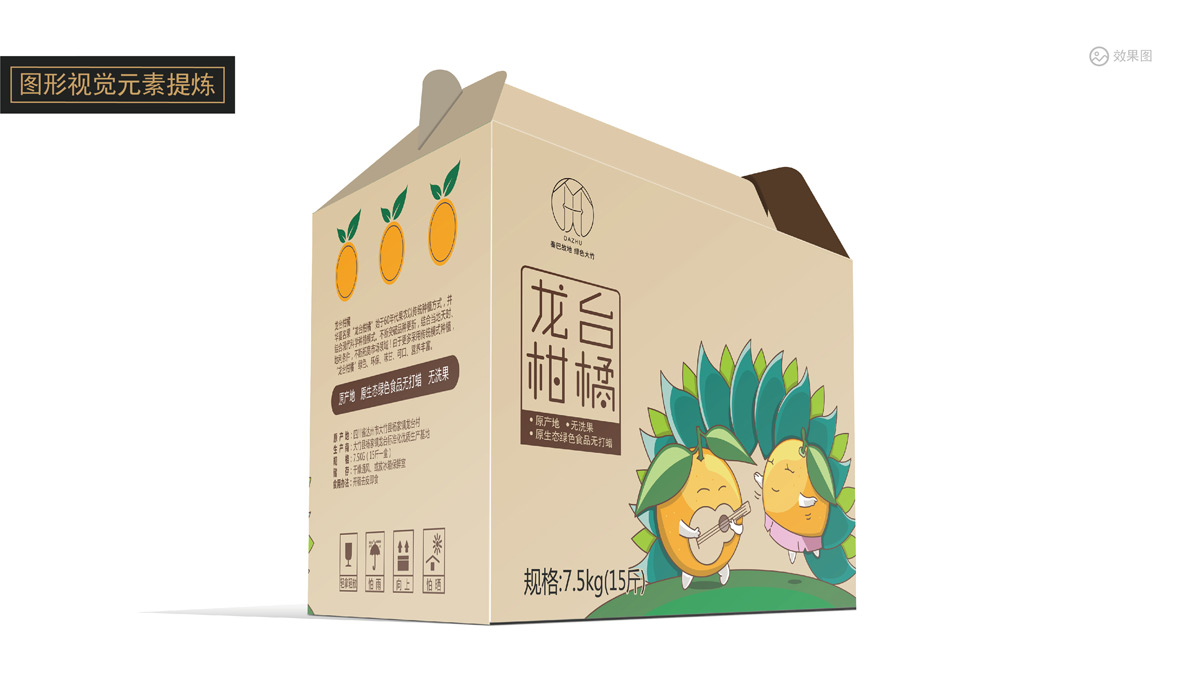 楊家龍臺柑橘水果品牌包裝設計公司_大竹縣精品農產品禮盒包裝