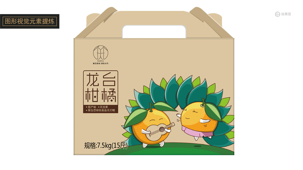 楊家龍臺柑橘水果品牌包裝設計公司_大竹縣精品農產品禮盒包裝