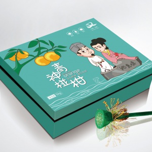 龍騰正在為青神椪柑設計產品包裝形象