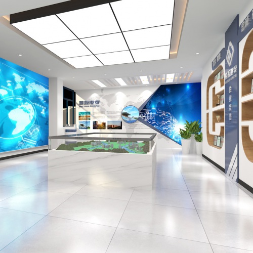 企業展廳-成都郫都區某新型建材有限公司企業榮譽展示廳設計