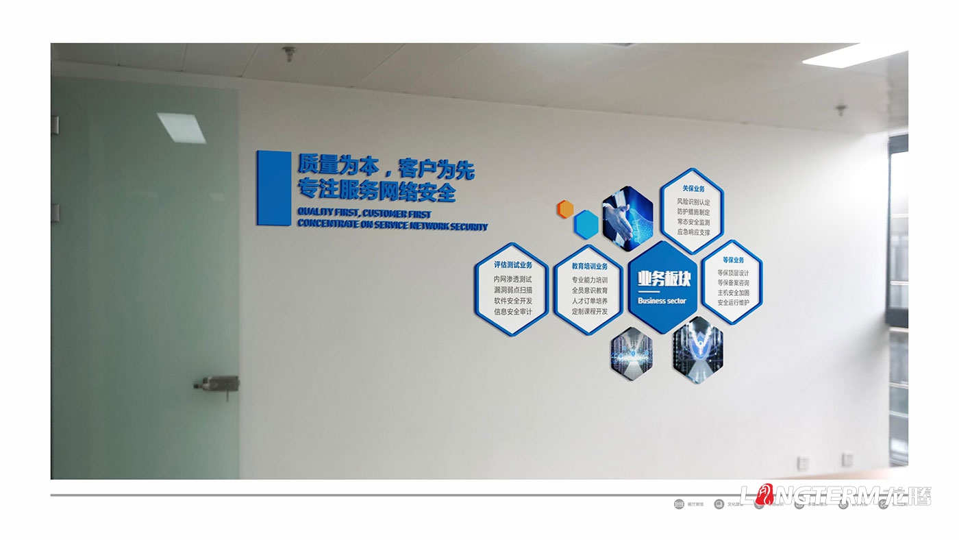 中成基業消安智能網絡安全技術文化墻設計效果